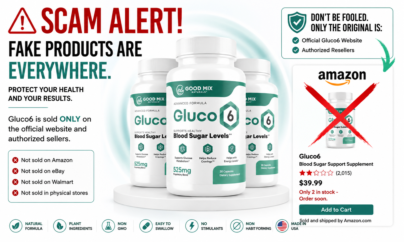 Gluco6 scam alert